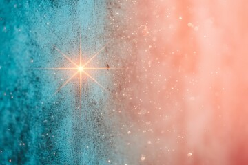 Aufkleber - Colorful light reflection and sparkling dust in an artistic abstract setting during daylight