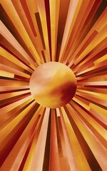 Wall Mural - Sun and rays
