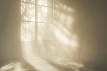 Poster - Soft sunlight filtering through a window illuminating a quiet, peaceful room