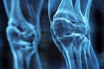 Poster - Detailed view of human knee joint anatomy highlighting structure and function in a scientific study