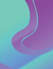 Fototapete - Blue gradient wave shapes background