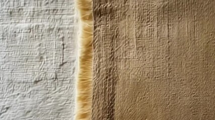 Poster - a closeup of a fiberbased product made from agricultural waste displaying its unique texture and ear