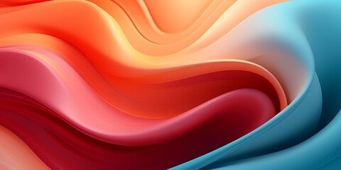 Poster - Abstract colorful background with smooth lines, futuristic wavy vector illustration