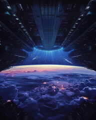 Wall Mural - Central to the UFOs interior is a massive screen d_007