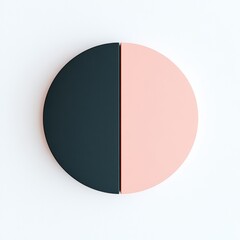Poster - Modern round wall decor featuring contrasting colors in a minimalist style for contemporary interiors. Generative AI