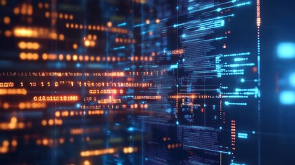 Poster - Abstract Digital Data Stream Visualization