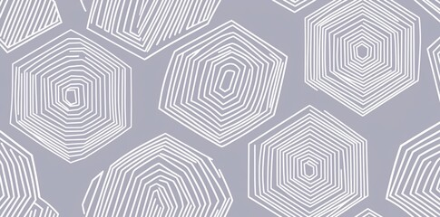 Poster - white abstract background with a seamless hexagon pattern