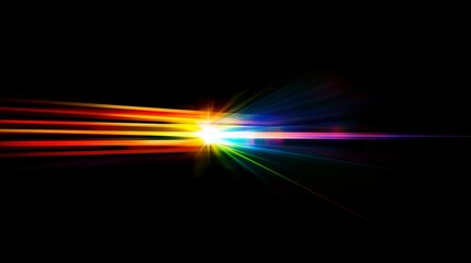 Aufkleber - Vibrant light streaks in a dazzling array of colors create an abstract, dynamic effect against a dark background.