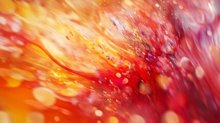 Aufkleber - Vibrant abstract explosion of warm colors creating a fiery atmosphere.