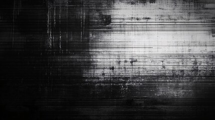 Poster - A striking black and white abstract texture featuring gritty horizontal lines and streaks.
