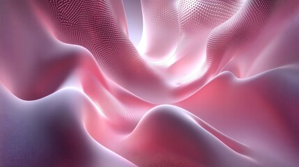 Poster - Abstract Pink Wave Particle Surface Design