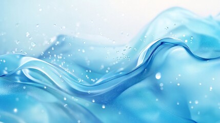 Aufkleber - Flowing waves of clear blue water, capturing the essence of tranquility and fluidity.