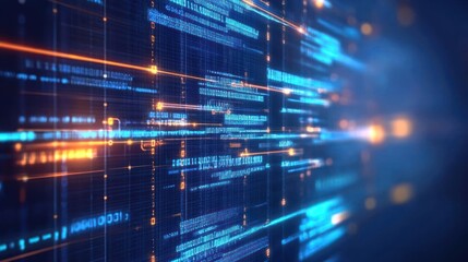 Abstract Digital Data Stream Visualization