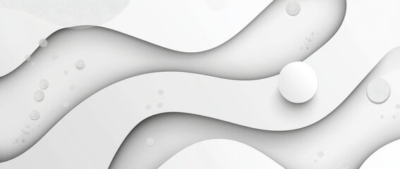 Poster - An abstract background featuring flowing particles in grey and white tones, symbolizing the concept of digital future technology