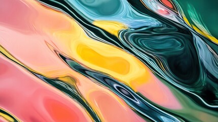 Poster - Abstract Swirling Liquid Color Pattern Design