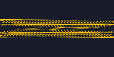 Fototapete - Motorcycle tire tracks vector illustration. Grunge automotive element useful for poster, print, flyer, book, booklet, brochure and leaflet design.