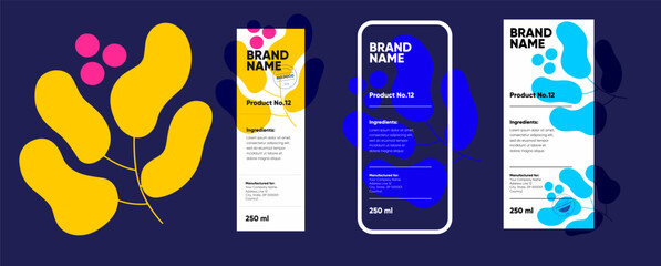 Wall Mural - minimalist and modern label design with structured layout and refined typography. a high-end visual 