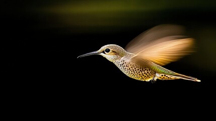Wall Mural - a bird flying through the air with spread wings and its head up
