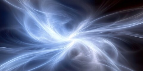 Aufkleber - Swirling neon blue energy vortex illuminating dark space, perfect for technology, science, and futuristic designs