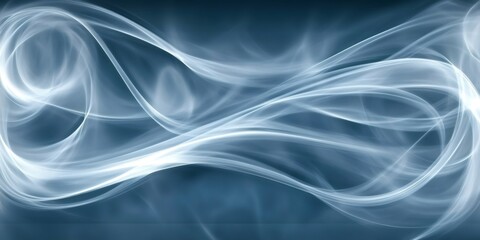 Aufkleber - Dynamic neon light trails curving gracefully against deep blue backdrop, highlighting digital design potential