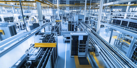 Poster - High-tech industrial facility showcasing advanced machinery operations