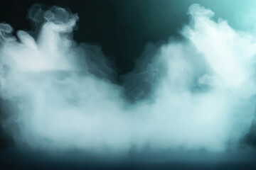 Poster - Mist swirling in a darkened environment creates an ethereal atmosphere
