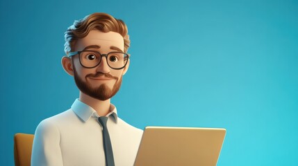 Poster - Online assistant. Person service, all day helping customer. Client support, virtual help call. Business man contact with consultant utter concept