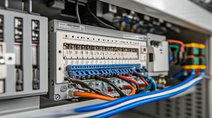 Poster - Electrical Panel Wiring System Close Up View