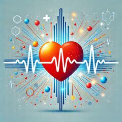 heart beat on e c g cardiogram vector
