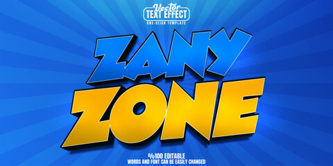 Poster - cartoon editable text effect, customizable zany and fun 3d font style