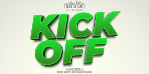 Poster - soccer editable text effect, customizable football and sport 3d font style