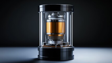 Poster - Advanced Technological Device in Protective Cylinder