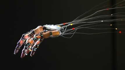 Poster - Translucent Robotic Hand With Extending Filaments