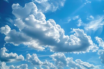 Wall Mural - blue sky white clouds world ozone day summer atmosphere.