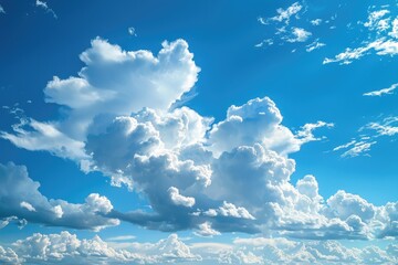 Wall Mural - blue sky white clouds ozone layer world ozone day.