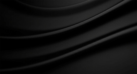 Poster - Smooth elegant black satin texture abstract background. Luxurious background design