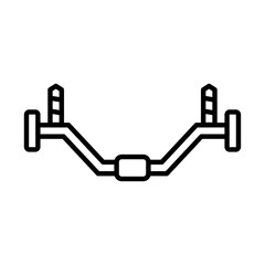 Poster - car anti roll bar icon Black and white logo