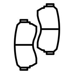 Poster - car brake pad icon Black and white logo