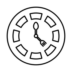Poster - Cooking time icon Black and white logo