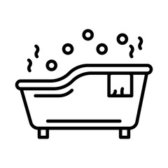 Poster - Jacuzzi icon Black and white logo