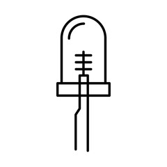 Poster - Light emitting diode icon Black and white logo