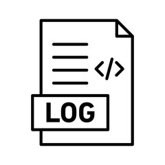 Poster - log file icon Black and white logo