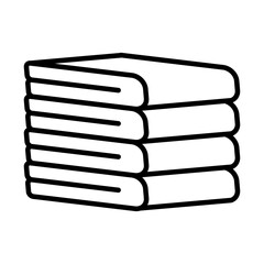 Poster - Rounded the folded bath towels icon Black and white logo