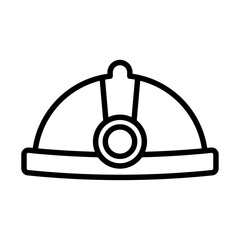 Poster - Torch helmet icon Black and white logo