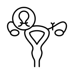 Poster - tubal ligation icon black and white logo