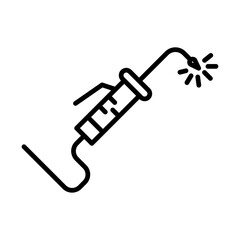 Poster - Welding icon Black and white logo