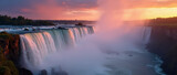 Twilight at Victoria Falls – The Last Light of the Day Creating Glowing Clouds in Rich Oranges and Purples