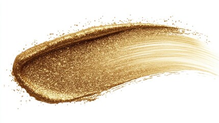 Poster - A smooth stroke of shimmering gold glitter creates an elegant texture ideal for creative design and projects