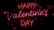 © Abdul - Creative light art depicting Happy Valentine's Day message using artistic lighting and abstract patterns. The text is stylized, using a playful script font in varying shades of pink and red,