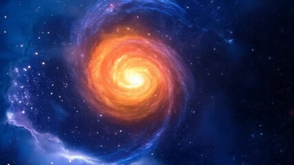 Wall Mural - cosmic spiral evolution: dynamic interstellar vortex and energetic galactic motion